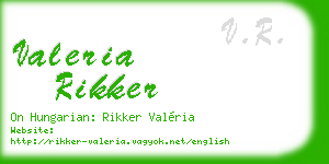 valeria rikker business card