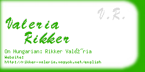 valeria rikker business card